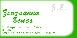 zsuzsanna bencs business card